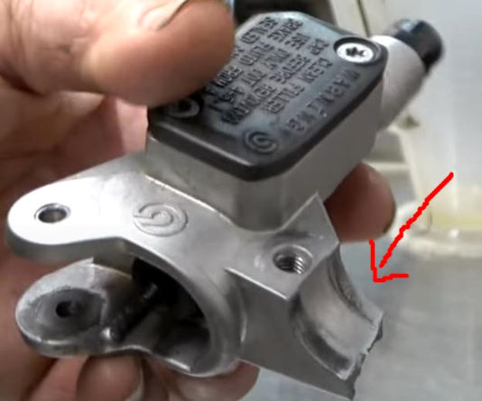 broken master cylinder